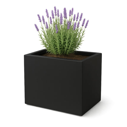 Polyester plantenbak 70x50x60 cm - Gitzwart (RAL 9005)