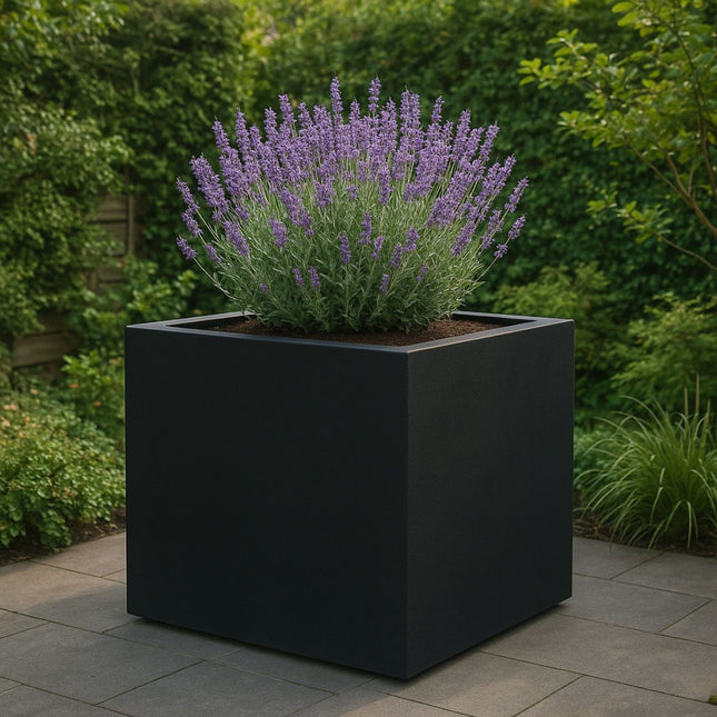 Polyester plantenbak 160x160x160 cm - Gitzwart (RAL 9005)