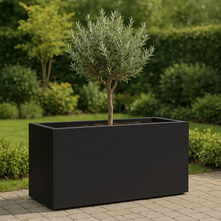 Polyester plantenbak 147x60x80 cm - Gitzwart (RAL 9005)