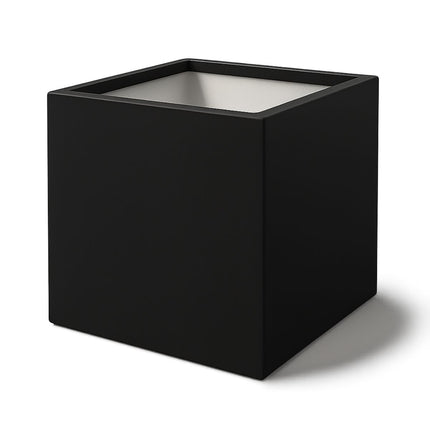 Polyester plantenbak 100x100x80 cm - Gitzwart (RAL 9005)