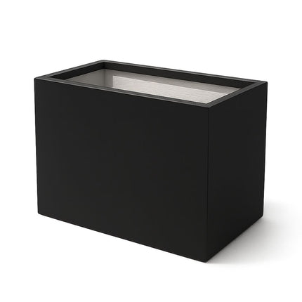 Polyester plantenbak 100x75x80 cm - Gitzwart (RAL 9005)