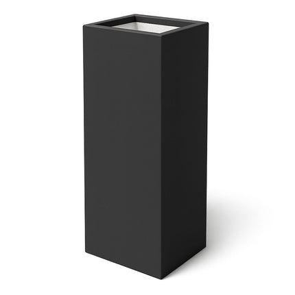 Polyester plantenbak 40x40x120 cm - Gitzwart (RAL 9005)
