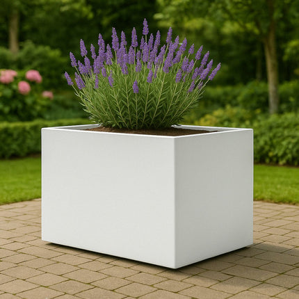 Polyester plantenbak 125x65x70 cm - Zuiver Wit (RAL 9010)