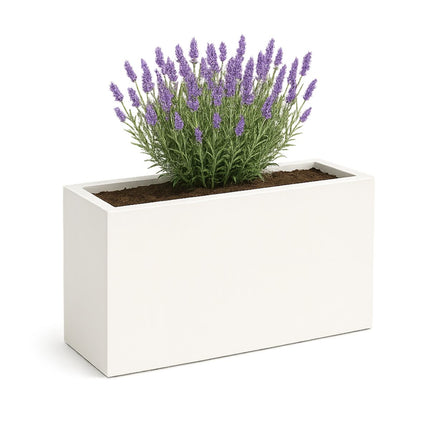 Polyester plantenbak 110x30x67 cm - Zuiver WIt (RAL 9010)