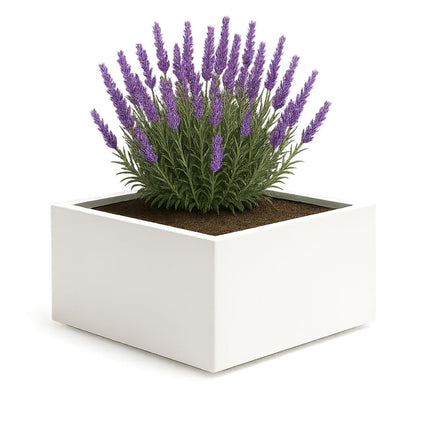 Polyester plantenbak 80x80x40 cm - Zuiver Wit (RAL 9010)