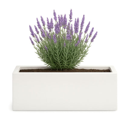 Polyester plantenbak 120x30x40 cm - Zuiver Wit (RAL 9010)