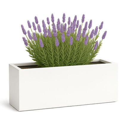 Polyester plantenbak 120x50x40 cm - Zuiver Wit (RAL 9010)