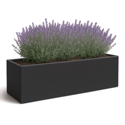 Polyester plantenbak 200x60x60 cm - Zwartgrijs (RAL 7021)