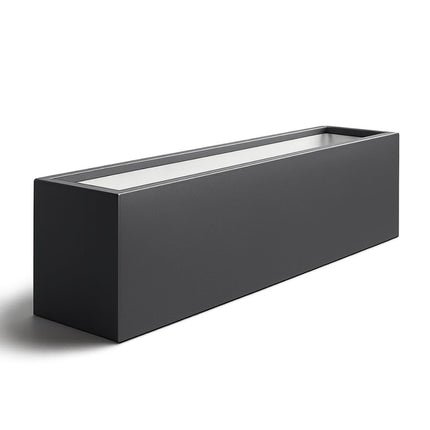 Polyester plantenbak 190x40x40 cm - Zwartgrijs