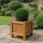 Vierkante Hardhouten plantenbak met poten 50x50x50 cm