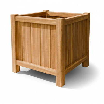 Vierkante Hardhouten plantenbak met poten 70x70x70 cm