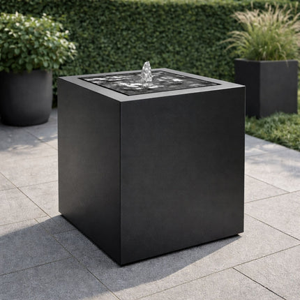 Vierkante aluminium watertafel met fontein 60x60x70cm 23kg