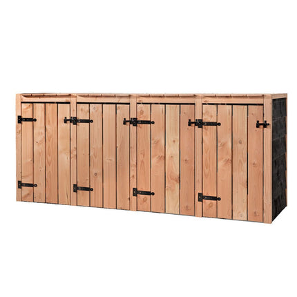 Volente Kliko Ombouw Cato 4x240 liter 271x88x119cm Douglas Hout Zwart