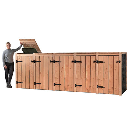 Volente Kliko Ombouw Lara 5x240 liter 339x87.5x119cm Douglas Hout