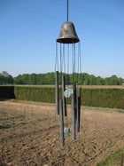 Bronzen Windgong grote bel met ananassen 60x17x17cm