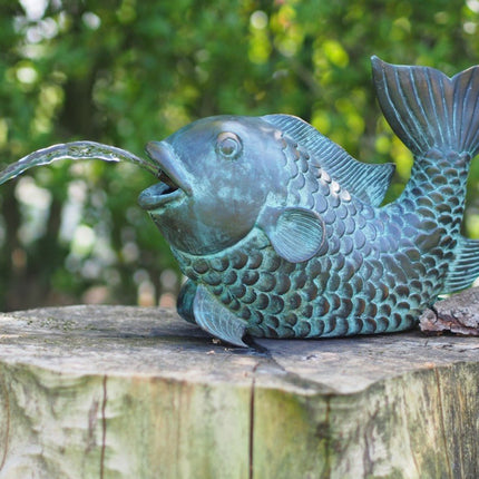 Bronzen beeld Vis fontein 23x16x35cm - Doika - Bronzen beeld - Doika - 5410807811405 - AN1140BR-V-L