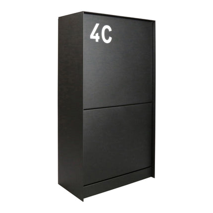 eSafe Dropbox Medium Pakketbrievenbus Achtertuiname - Zwart RAL 9005 - Doika - Pakketbrievenbus - eSafe -  - AB325022