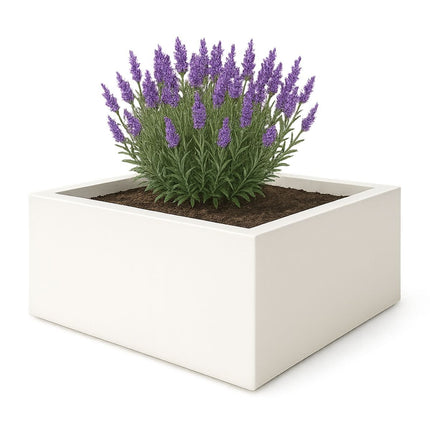 GARDRA Polyester plantenbak 100x100x40 cm - Zuiver Wit (RAL 9010) - Doika - Plantenbak - GARDRA -  - DOIKA-AP-06.3-RAL-9010