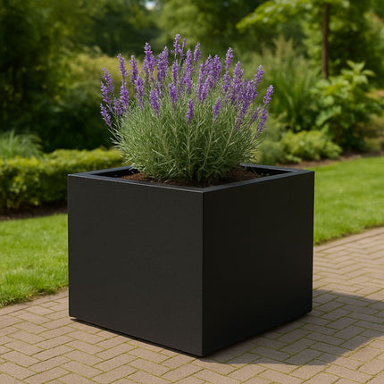 GARDRA Polyester plantenbak 100x100x60 cm - Gitzwart (RAL 9005) - Doika - Plantenbak - GARDRA -  - DOIKA-AP-06.2-RAL-9005