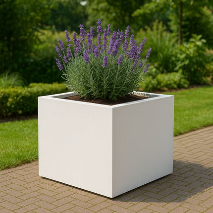 GARDRA Polyester plantenbak 100x100x60 cm - Zuiver Wit (RAL 9010) - Doika - Plantenbak - GARDRA -  - DOIKA-AP-06.2-RAL-9010