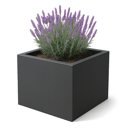 GARDRA Polyester plantenbak 100x100x60 cm - Zwartgrijs (RAL 7021) - Doika - Plantenbak - GARDRA -  - DOIKA-AP-06.2-RAL-7021