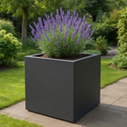 GARDRA Polyester plantenbak 100x100x80 cm - Zwartgrijs (RAL 7021) - Doika - Plantenbak - GARDRA -  - DOIKA-AP-06.1-RAL-7021