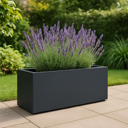 GARDRA Polyester plantenbak 120x30x40 cm - Zwartgrijs (RAL 7021) - Doika - Plantenbak - GARDRA -  - DOIKA-BP-11-RAL-7021