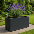 GARDRA Polyester plantenbak 120x30x60 cm - Zwartgrijs (RAL 7021) - Doika - Plantenbak - GARDRA -  - DOIKA-BP-19-RAL-7021