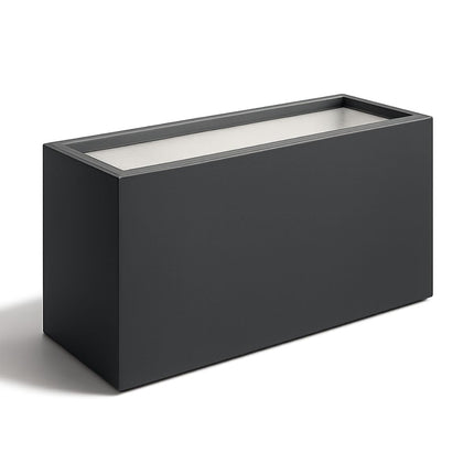 GARDRA Polyester plantenbak 120x30x60 cm - Zwartgrijs (RAL 7021) - Doika - Plantenbak - GARDRA -  - DOIKA-BP-19-RAL-7021