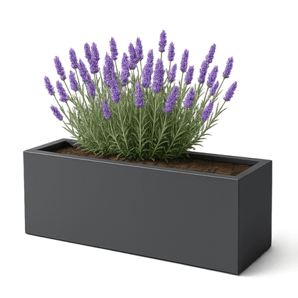 GARDRA Polyester plantenbak 120x40x40 cm - Zwartgrijs (RAL 7021) - Doika - Plantenbak - GARDRA -  - DOIKA-BP-43-RAL-7021