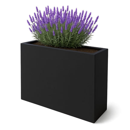 GARDRA Polyester plantenbak 130x40x120 cm - Zwartgrijs (RAL 7021) - Doika - Plantenbak - GARDRA -  - DOIKA-BP-16.1-RAL-7021