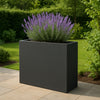 GARDRA Polyester plantenbak 130x40x120 cm - Zwartgrijs (RAL 7021) - Doika - Plantenbak - GARDRA -  - DOIKA-BP-16.1-RAL-7021