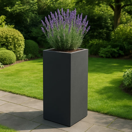 GARDRA Polyester plantenbak 50x50x100 cm - Zwartgrijs (RAL 7021) - Doika - Plantenbak - GARDRA -  - DOIKA-CP-1-RAL-7021