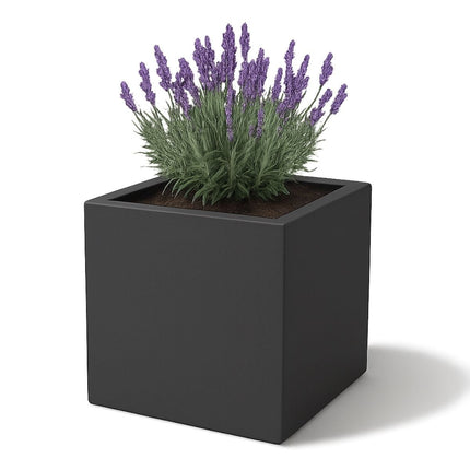 GARDRA Polyester plantenbak 70x70x70 cm - Zwartgrijs (RAL 7021) - Doika - Plantenbak - GARDRA -  - DOIKA-AP-04-RAL-7021
