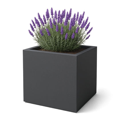 GARDRA Polyester plantenbak 80x80x80 cm - Zwartgrijs (RAL 7021) - Doika - Plantenbak - GARDRA -  - DOIKA-AP-05-RAL-7021