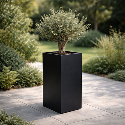 Hoge aluminium plantenbak 40x40x80 cm - Gitzwart (RAL 9005) - Doika - Plantenbak - Geroba -  - Artus1