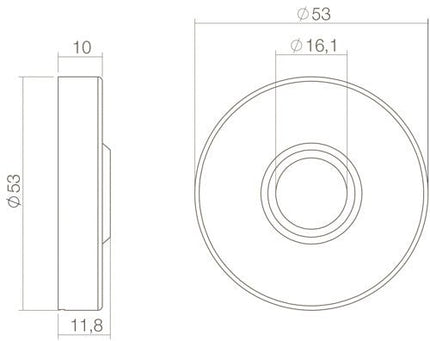 Intersteel Basis voordeurset veiligheidsbeslag SKG*** rond rvs zwart met kerntrekbeveiliging - Doika - Voordeurbeslag set - Intersteel - 8714186540114 - 23,405,730