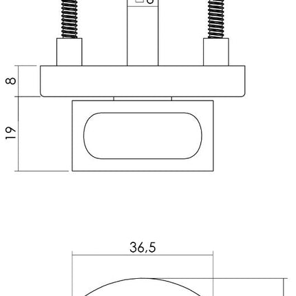 Intersteel Deurbeslag set wc - slot 63/8mm rvs + deurkruk Hoek 90° rvs + wc - sluiting - Doika - Deurbeslag sets - Intersteel - 8714186527665 - 35,210,006