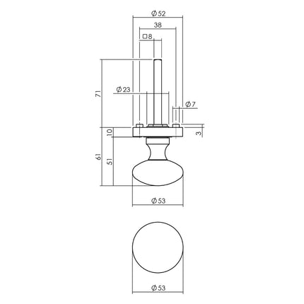 Intersteel Deurknop rond op rozet antracietgrijs - Doika - Knoppen op rozet - Intersteel - 8714186539729 - 29,212,600