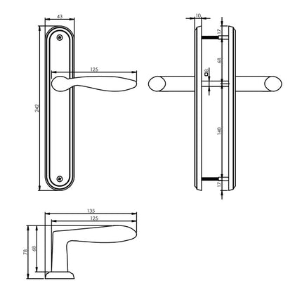 Intersteel Deurkruk George op schild blind nikkel mat - Doika - Deurkrukken op schild - Intersteel - 8714186148549 - 19,169,511