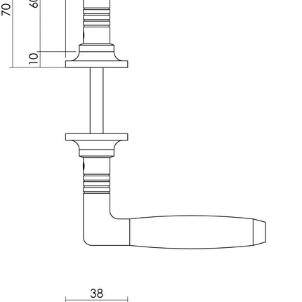 Intersteel Deurkruk Ton Basic met vierkant rozet nikkel - Doika - Deurkrukken op rozet - Intersteel - 8714186377161 - 18,037,802