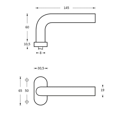 Intersteel Deurkruk Verkropt op ovaal rozet rvs geborsteld - Doika - Deurkrukken op rozet - Intersteel - 8714186093436 - 35,123,602