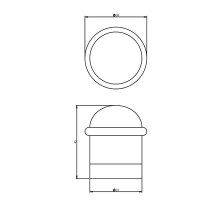 Intersteel Deurstop met ring mat zwart - Doika - Deurstoppers - Intersteel - 8714186088937 - 23,442,000