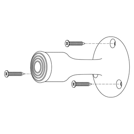 Intersteel Deurstop recht model mat zwart - Doika - Deurstoppers - Intersteel - 8714186088913 - 23,442,040