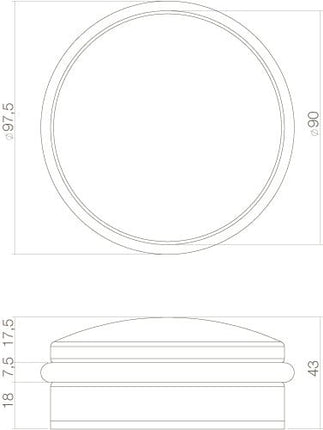 Intersteel Deurstop Rondo 90x43 rvs geborsteld - Doika - Deurstoppers - Intersteel - 8714186126400 - 35,442,170