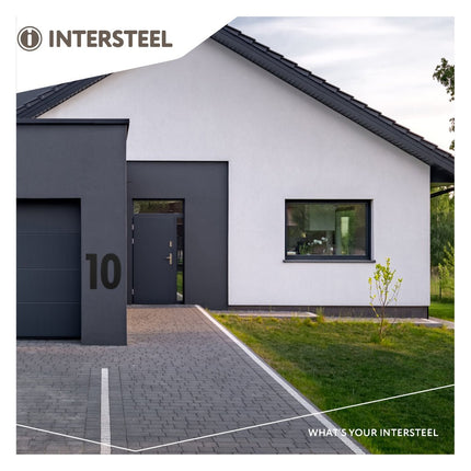 Intersteel Huisnummer 1 XL hoogte 30 cm rvs/mat zwart - Doika - Huisnummer - Intersteel - 8714186503287 - 23,402,111