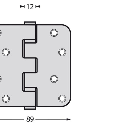 Intersteel Kogellagerscharnier afgerond tot 70 kilo rvs geborsteld - Doika - Scharnieren - Intersteel - 8714186183632 - 0035.462540CE