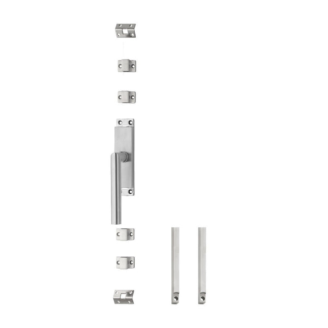 Intersteel Kruk - espagnolet links Hoek 90° met stangenset 2x 1245 mm rvs geborsteld - Doika - Deurespagnoletten - Intersteel - 8714186540534 - 0035.562046B