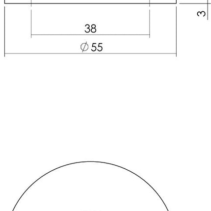 Intersteel Magneet rozet rond met sleutelgat rvs geborsteld - Doika - Rozetten - Intersteel - 8714186444436 - 35,342,316