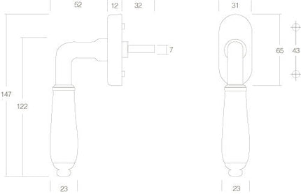 Intersteel Raamkruk Courgette nikkel/zwart - Doika - Raamkrukken - Intersteel - 8714186106730 - 18,605,070